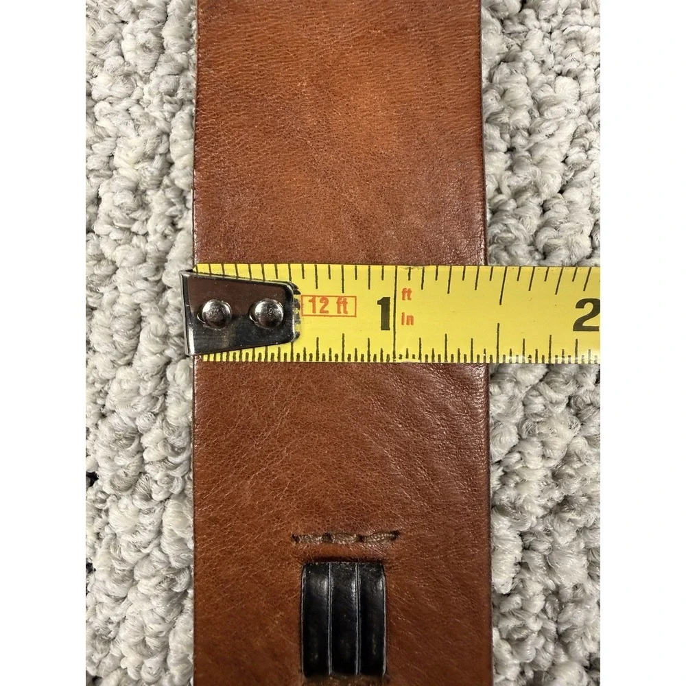 Levi's Leather Belt Men 34 36 Brown Eagle Buckle Studded Western Biker